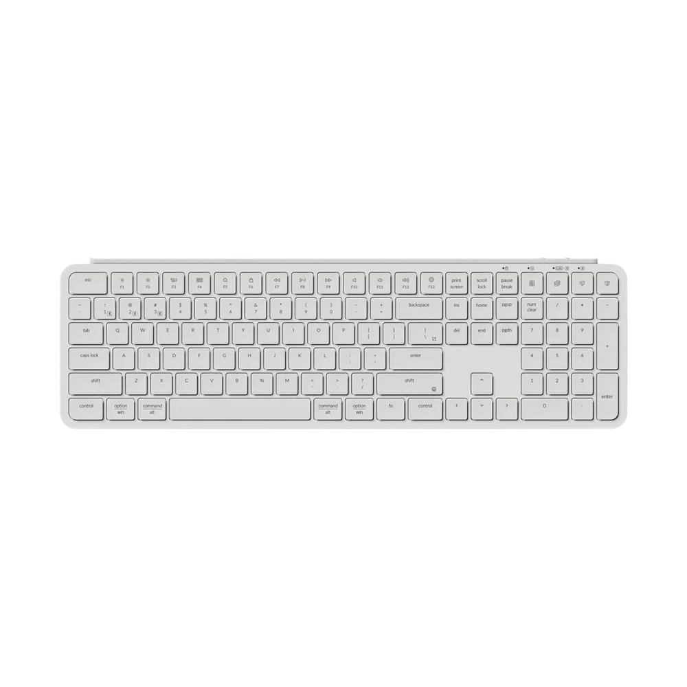 KEYCHRON B6 PRO Full Size Ultra Slim Wireless Keyboard AR - White