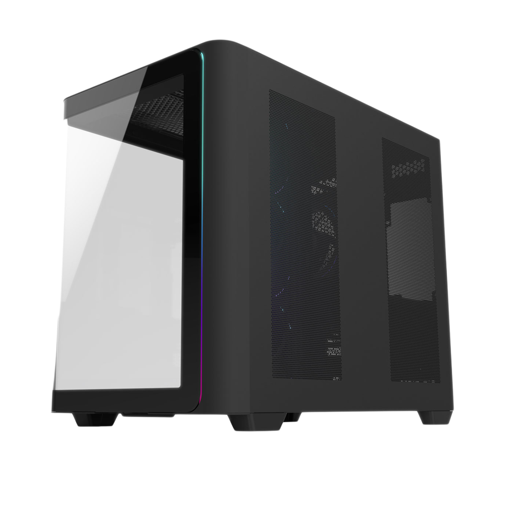 FSP M580-BA 4 RGB Fans ATX Mid Tower Case - Black