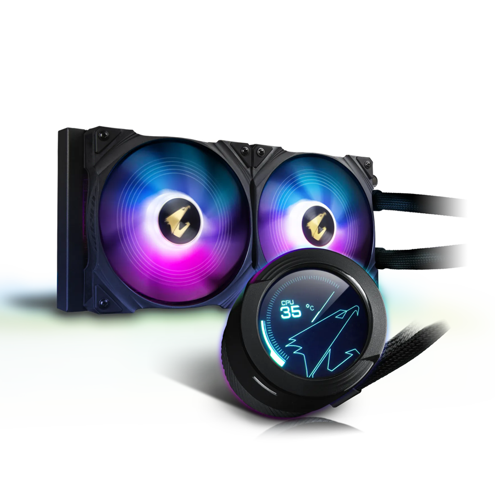 GIGABYTE AORUS WATERFORCE X 280 ARGB AIO CPU Liquid Cooler - Black