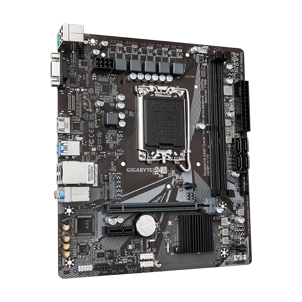 GIGABYTE H610M H V2 DDR5 MICRO ATX Motherboard - Black