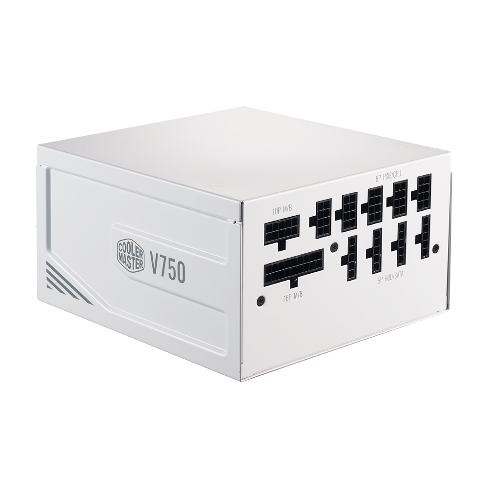 COOLER MASTER V750 750W V2 80 Plus Gold Full Modular Power Supply - White