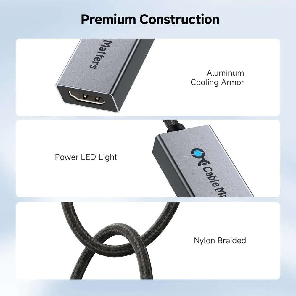 Cable Matters 48Gbps USB C to HDMI 2.1 Adapter