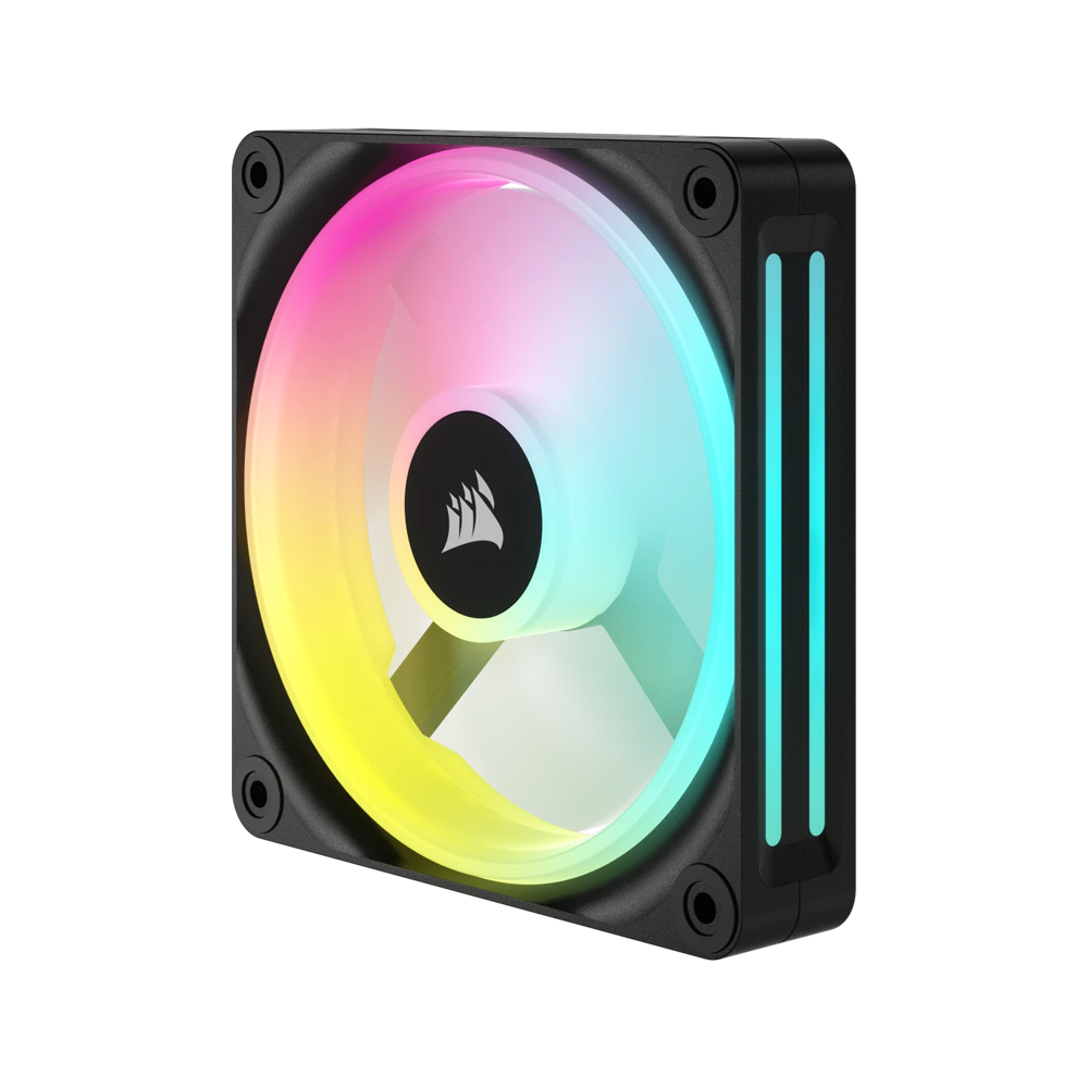 CORSAIR iCUE LINK QX120 RGB 120mm PWM Case Fan Starter Kit With iCUE LINK System Hub - Black