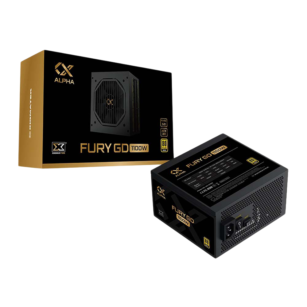 XIGMATEK FURY 1100W 80 Plus Gold GEN 5.0 Full Modular Power Supply - Black