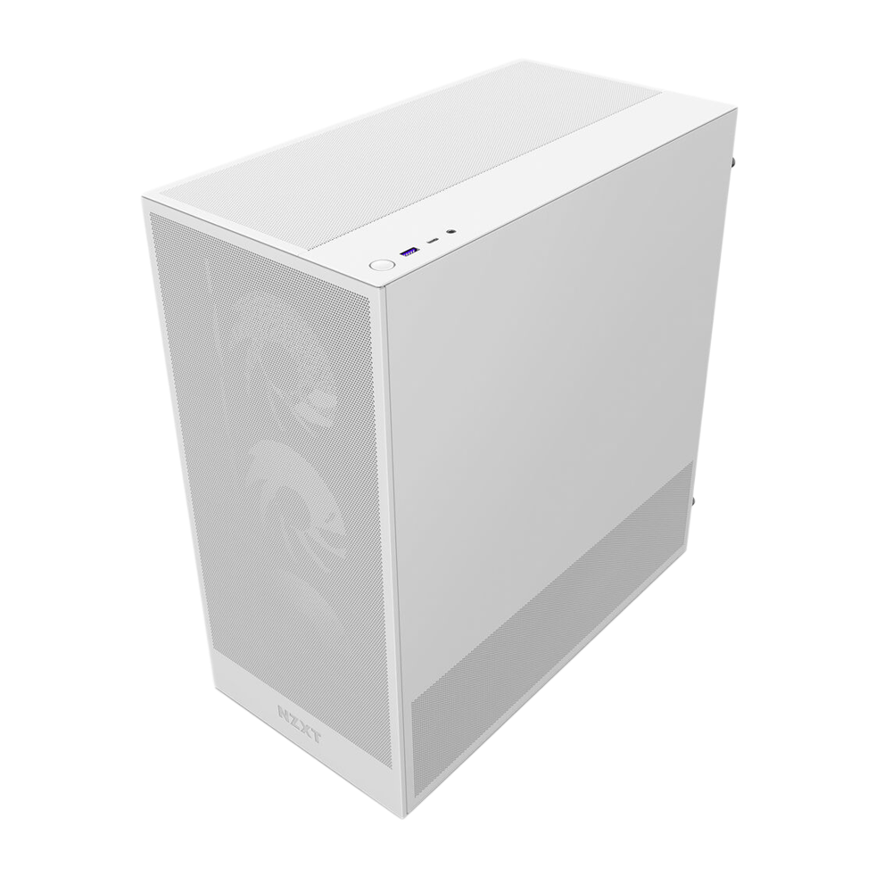 NZXT H5 Flow RGB (2024) Compact Mid-Tower ATX Case With RGB Fans - White