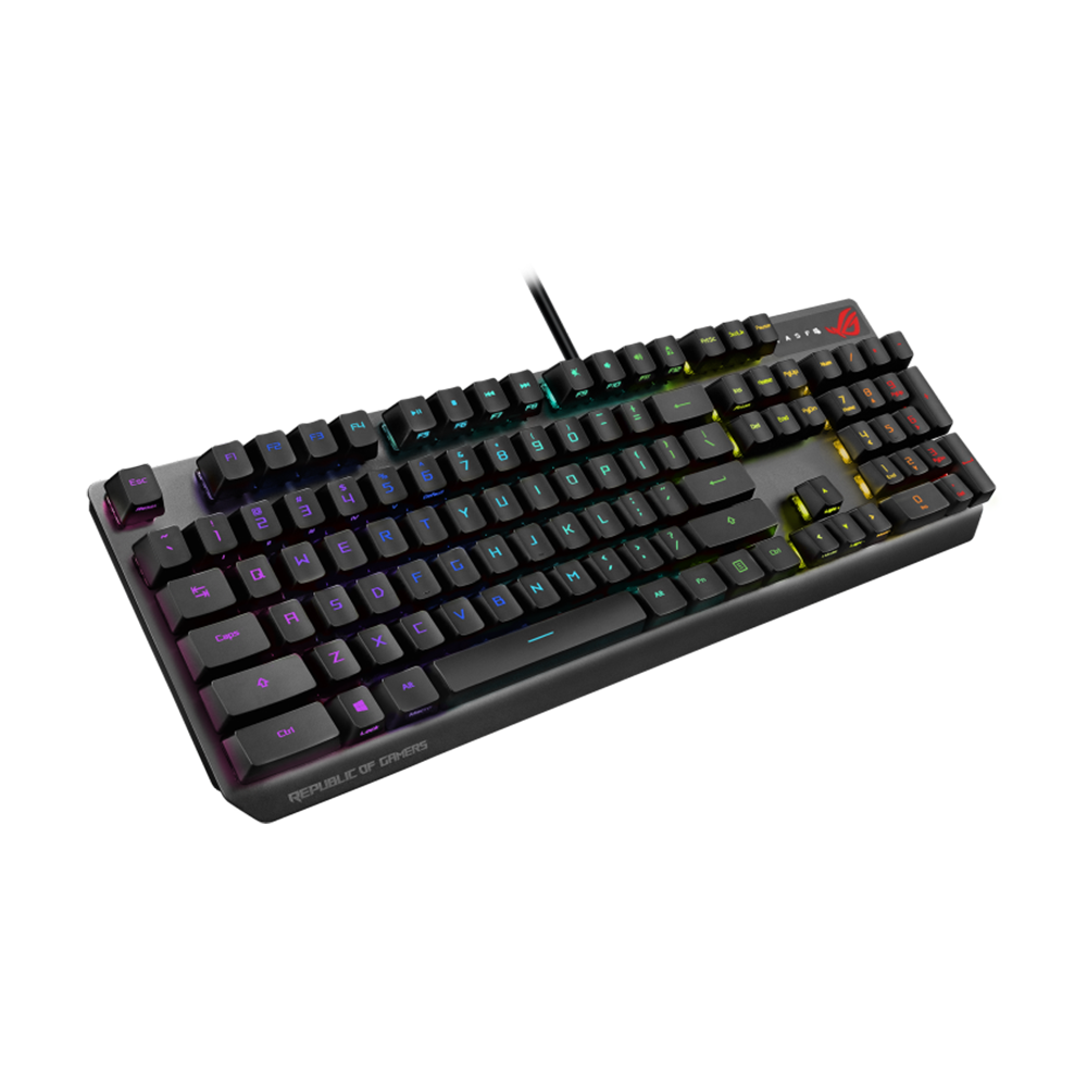 ASUS ROG STRIX XA05 SCOPE RGB Wired RX RED Optical Mechanical Switch Keyboard Arabic - Black