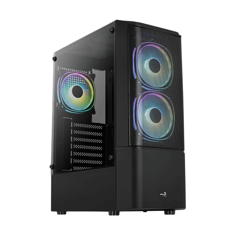 Aerocool Quantum Mesh V3 RGB Mid Tower Case - Black