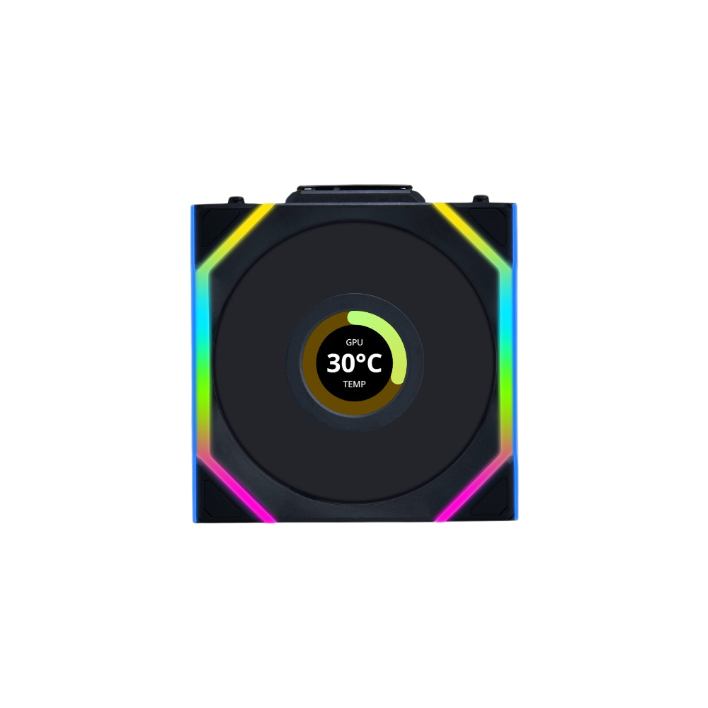 LIAN LI UNI Fan SL Wireless LCD 120mm Fans - Black