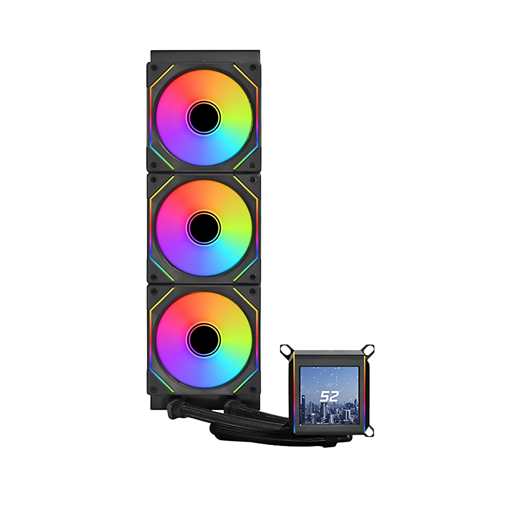 LIAN LI Galahad II LCD SL-INF 360MM ARGB CPU Liquid Cooler – Black