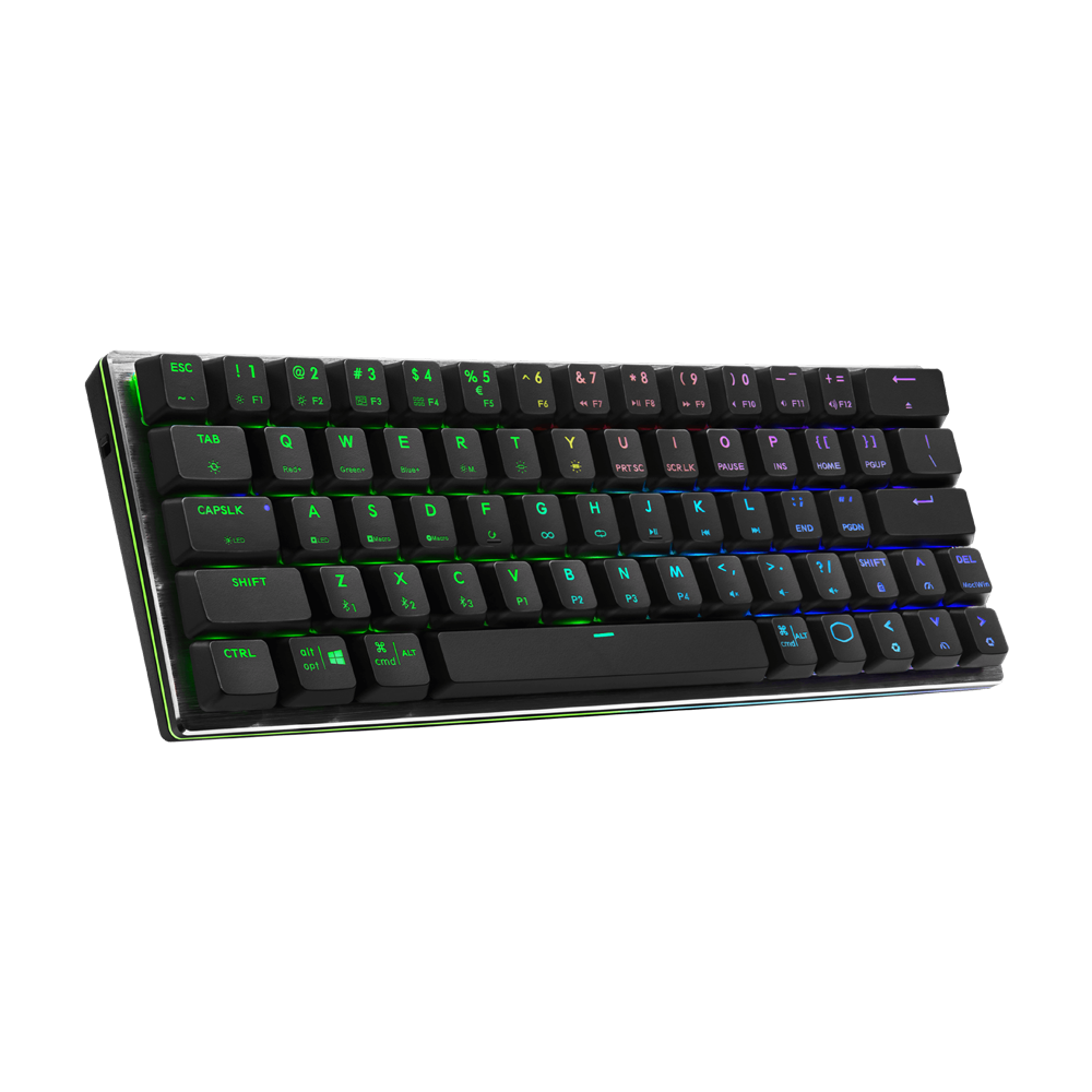 Cooler Master SK622 RGB Wireless Low Profile Blue Mechanical Keyboard - Black