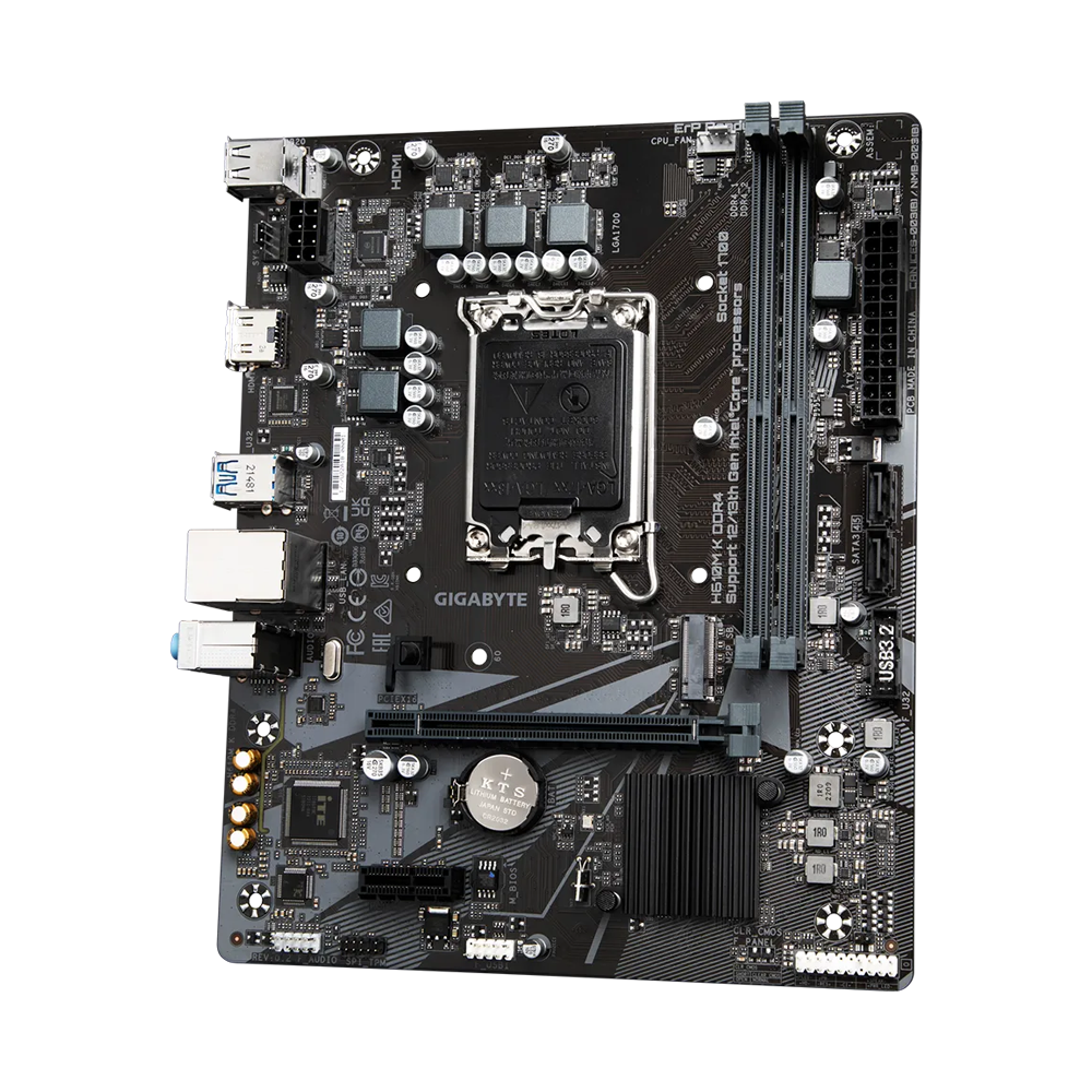 GIGABYTE H610M K DDR4 2.0 Motherboard - Black