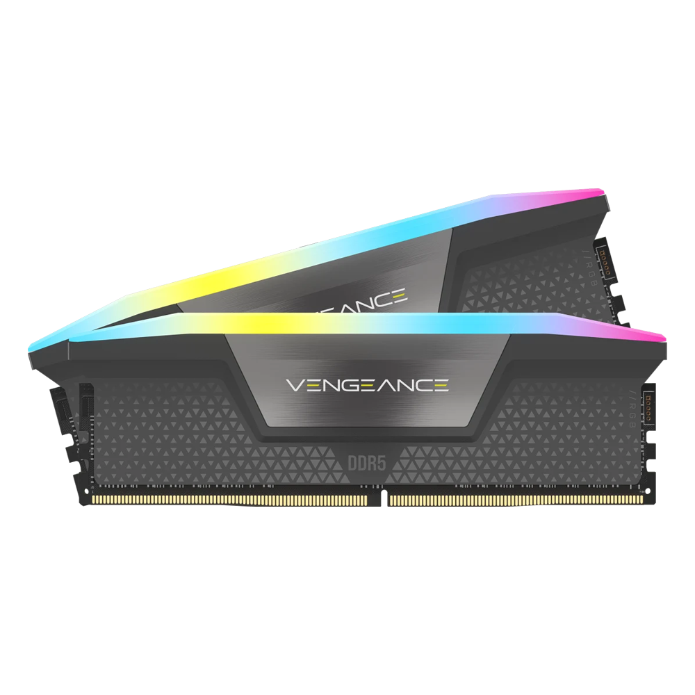CORSAIR VENGEANCE RGB DDR5 64GB (2x32GB) 6000 MHz CL30 AMD EXPO & Intel XMP Memory Kit - Black