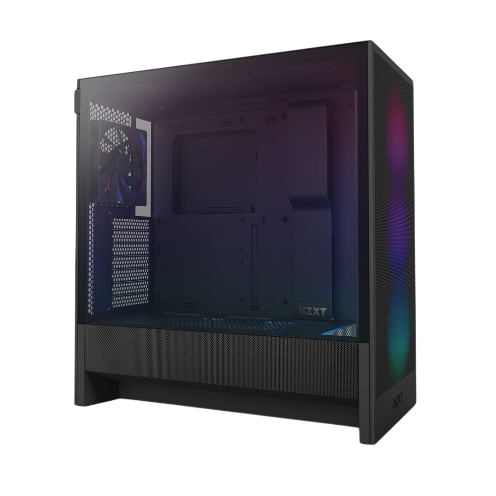 NZXT H5 Flow RGB (2024) Compact Mid-Tower ATX Case With RGB Fans - Black
