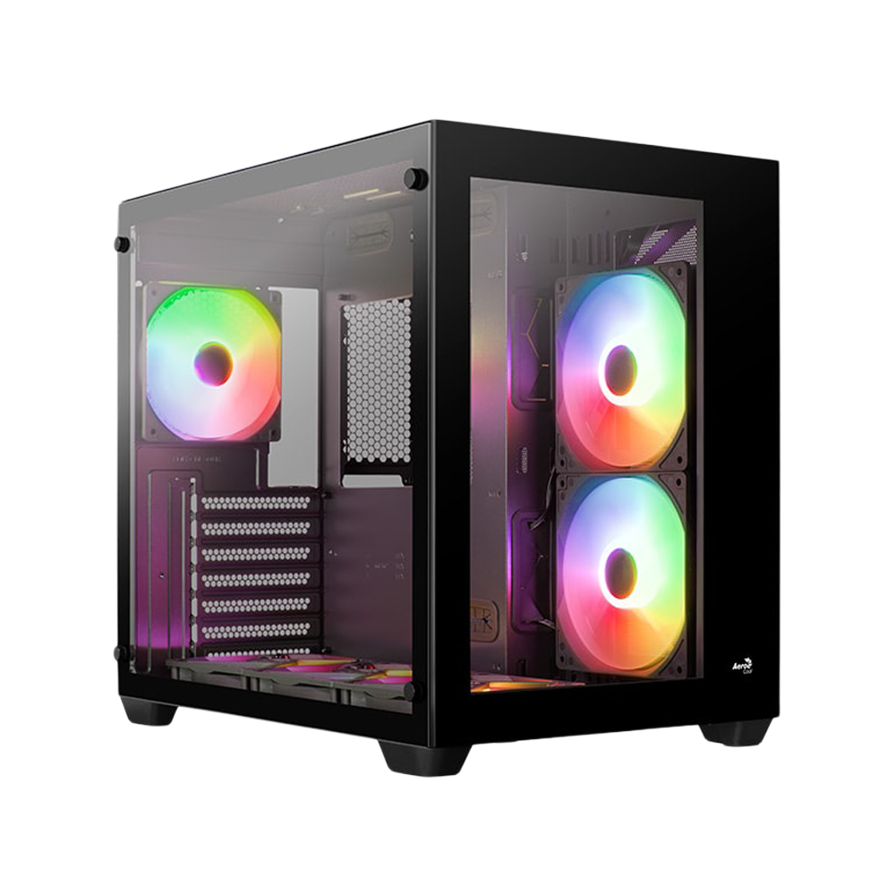 AEROCOOL DRYFT V2 ARGB Fan x 6 Mid Tower Case - Black