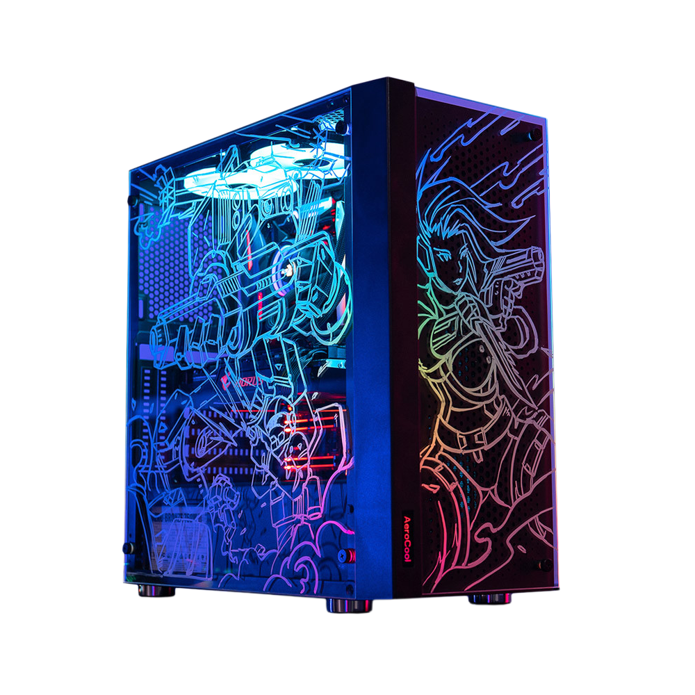 AEROCOOL Skribble ARGB MID Tower Case - Black