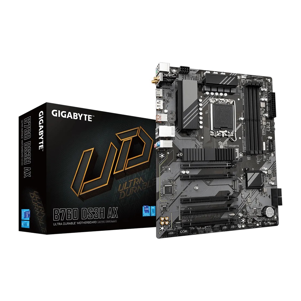 GIGABYTE B760 DS3H AX 1.2 DDR5 ATX Motherboard - Black