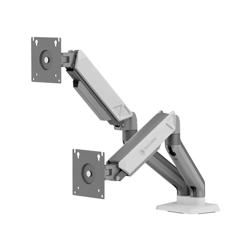 Sades Viper SA-MS01 Dual Monitor Mount Arm - White