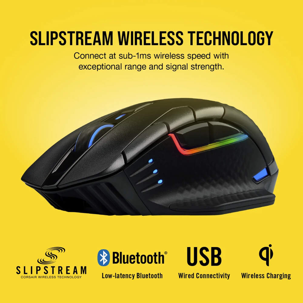 CORSAIR ICUE DARK CORE PRO RGB Wireless Gaming Mouse - Black