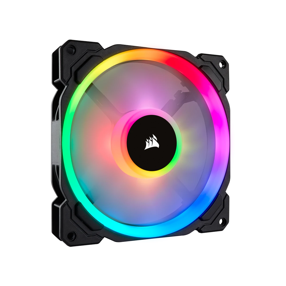 CORSAIR LL140 RGB 140mm Dual Light Loop RGB LED Single Case Fan - Black