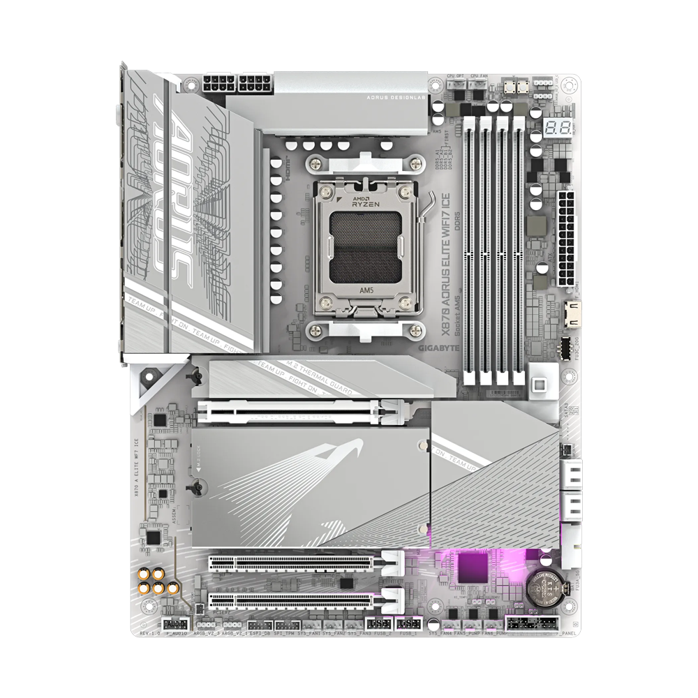 GIGABYTE X870 AORUS ELITE WIFI7 ICE DDR5 Motherboard - White