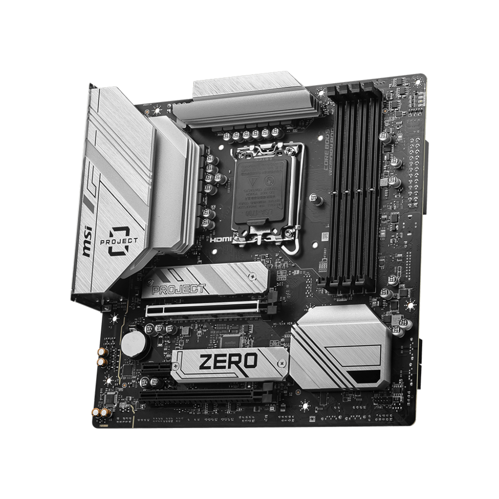MSI B760M PROJECT ZERO DDR5 Motherboard - White