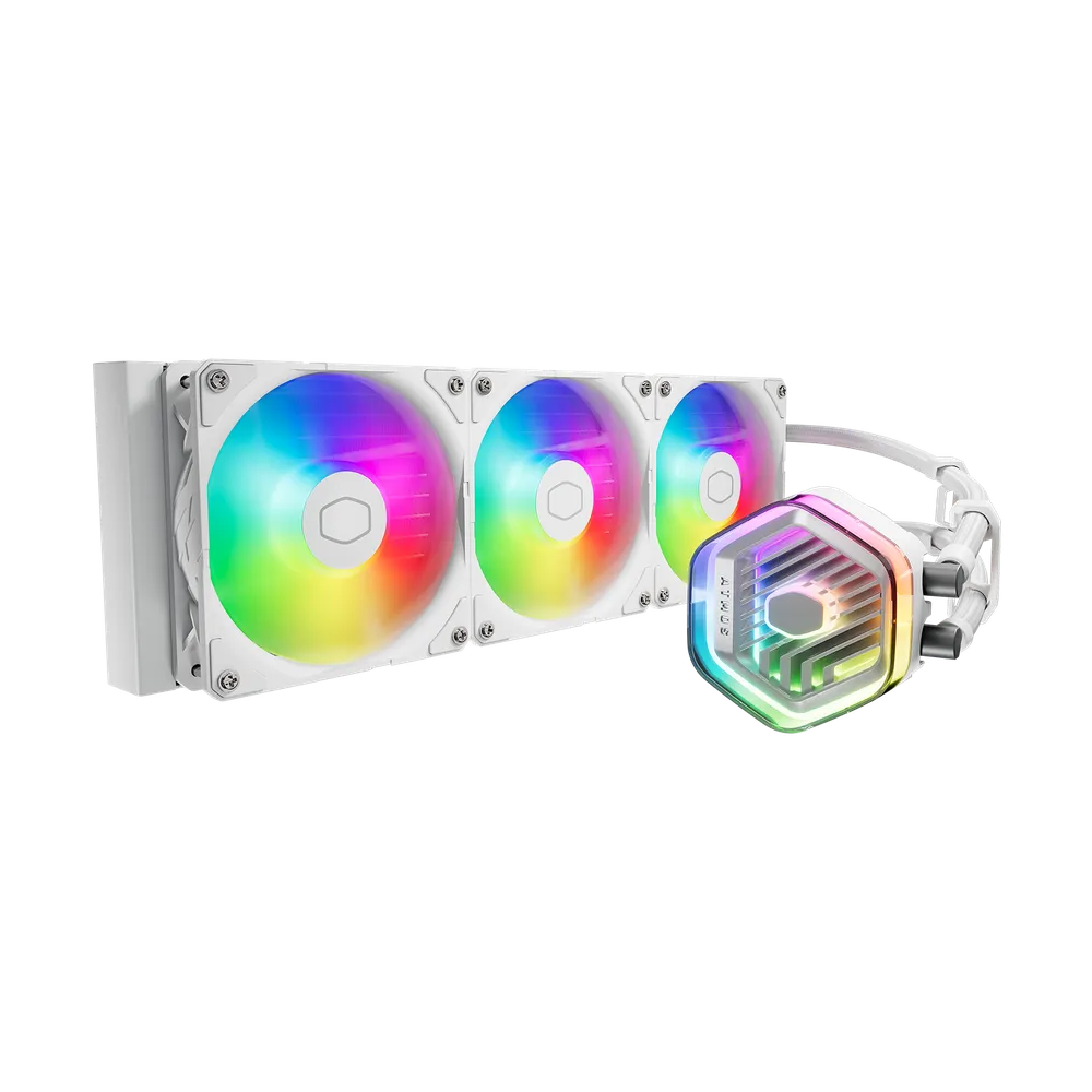 Cooler Master MasterLiquid 360 Atmos ARGB CPU Liquid Cooler - White