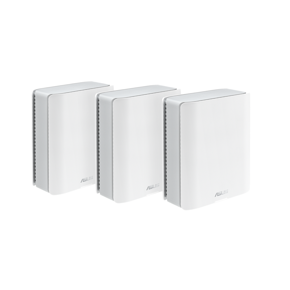 ASUS ZenWiFi BT8 (3pk) Tri-band WiFi 7 Smart AiMesh Extendable Router - White