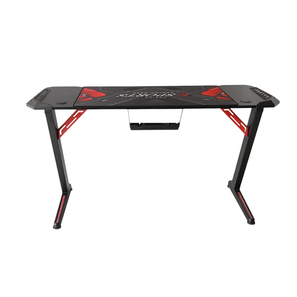 Gamvity Z Shaped Gaming Desk 1200*600 - Carbon Fiber Black
