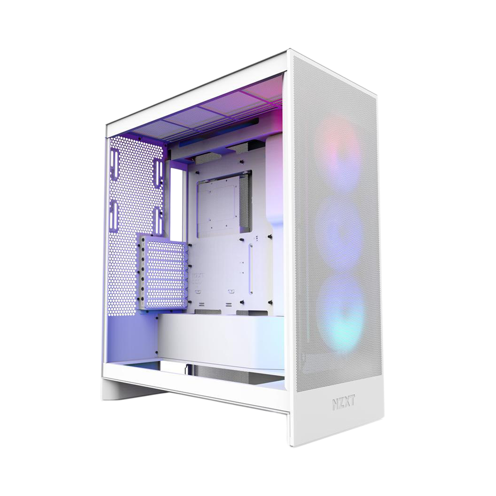 NZXT H7 Flow (2024) RGB Mid Tower ATX Case - White