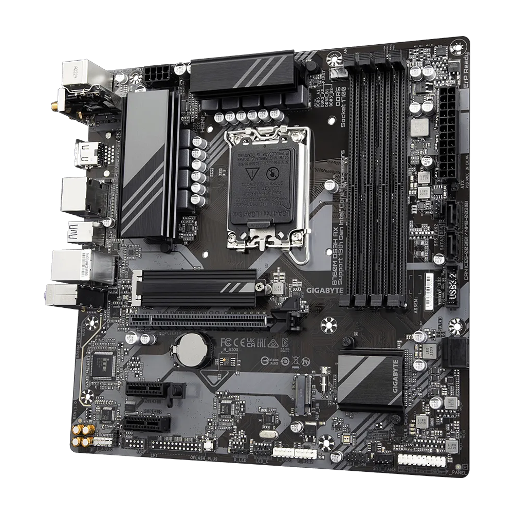 GIGABYTE B760M DS3H AX 1.3 DDR5 Motherboard - Black