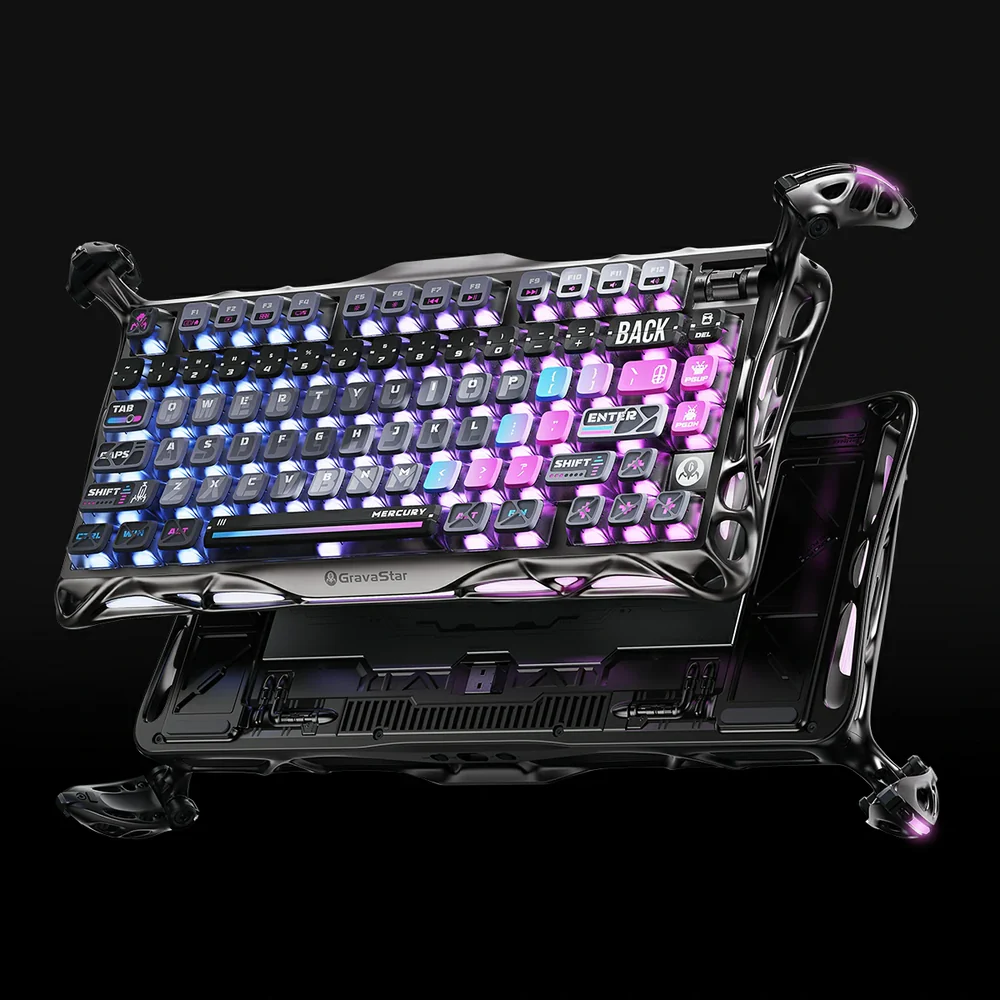 GravaStar Mercury K1 Pro 75% Mechanical Wireless Gaming Keyboard - Cyberpunk