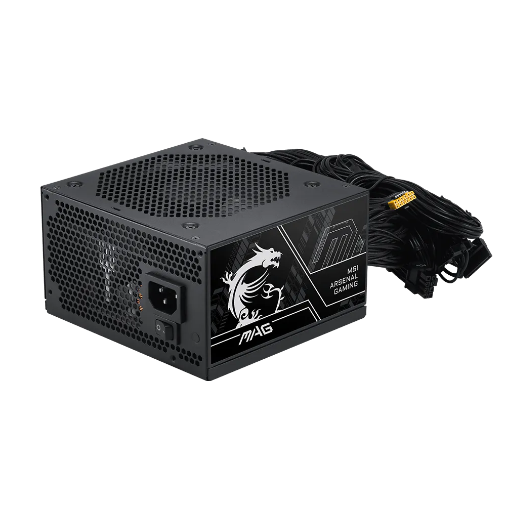 MSI MAG A750BN III 750W PCIE 5.1 ATX 3.1 80 Plus Bronze Power Supply - Black