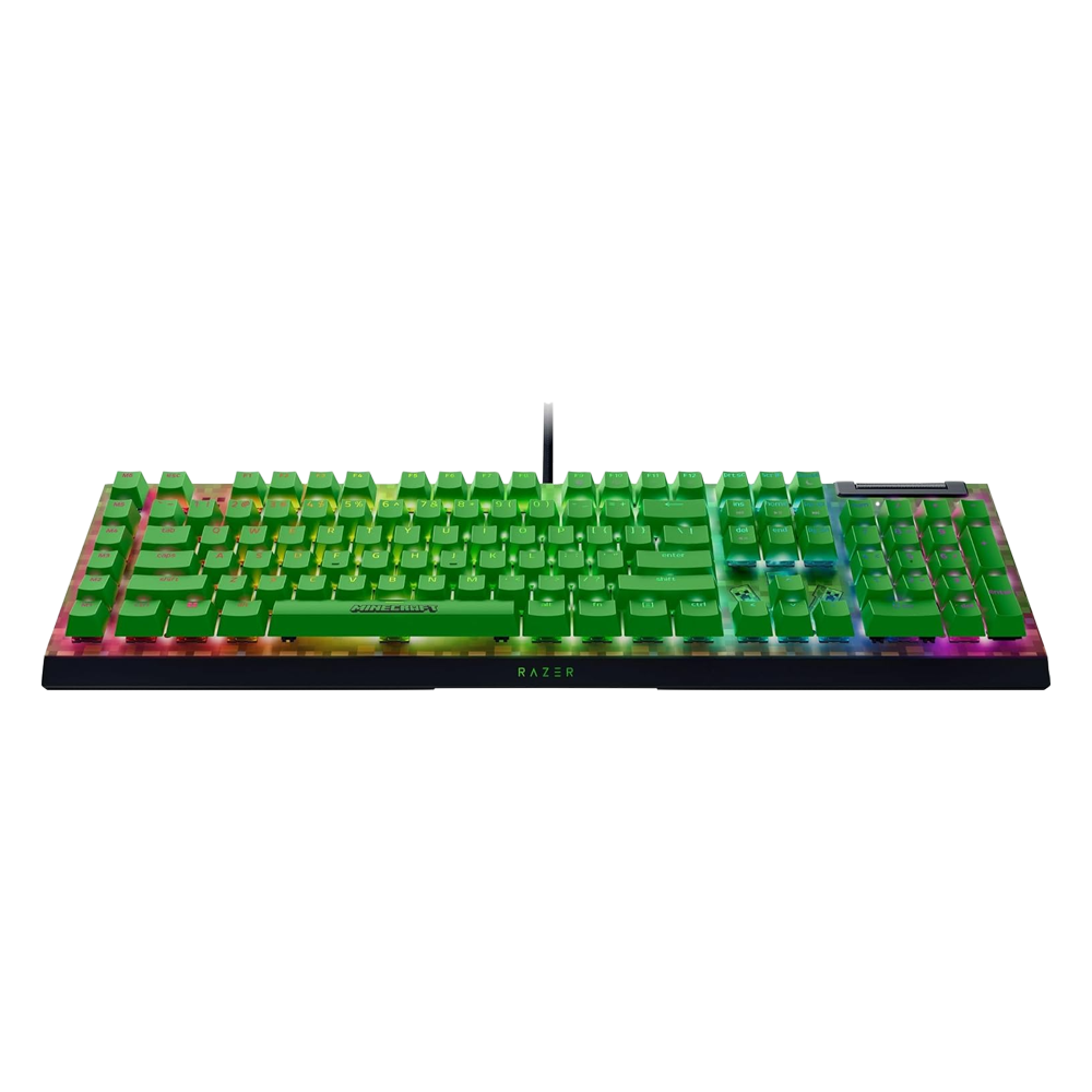 RAZER BlackWidow V4 X Green Switch Minecraft Edition Wired Gaming Keyboard - Green