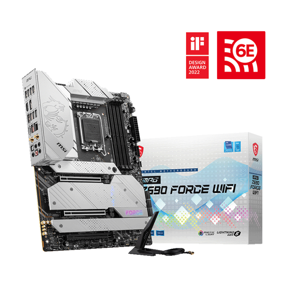 MSI MPG Z690 FORCE WIFI DDR5 ATX Motherboard - White