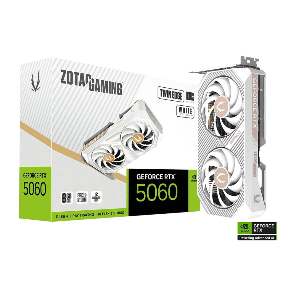 ZOTAC GAMING GEFORCE RTX 5060 TWIN EDGE OC Graphic Card - White