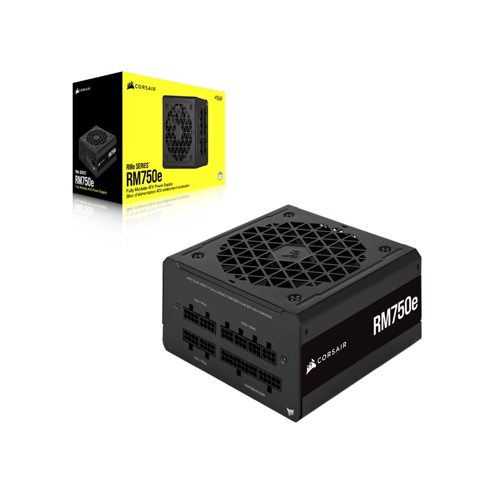 CORSAIR RMe Series RM750e Fully Modular Low-Noise ATX Power Supply (UK) - Black