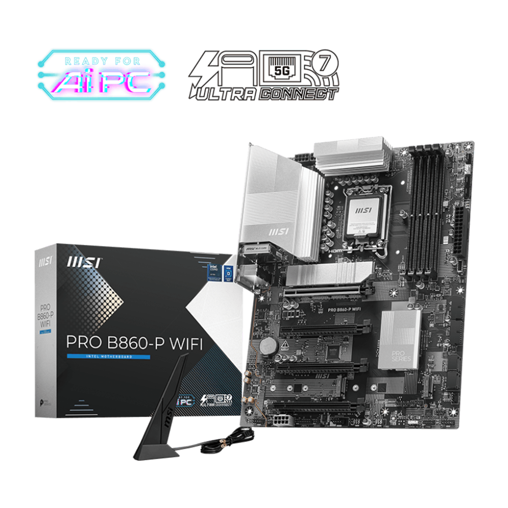 MSI PRO B860-P WIFI DDR5 Motherboard - Black