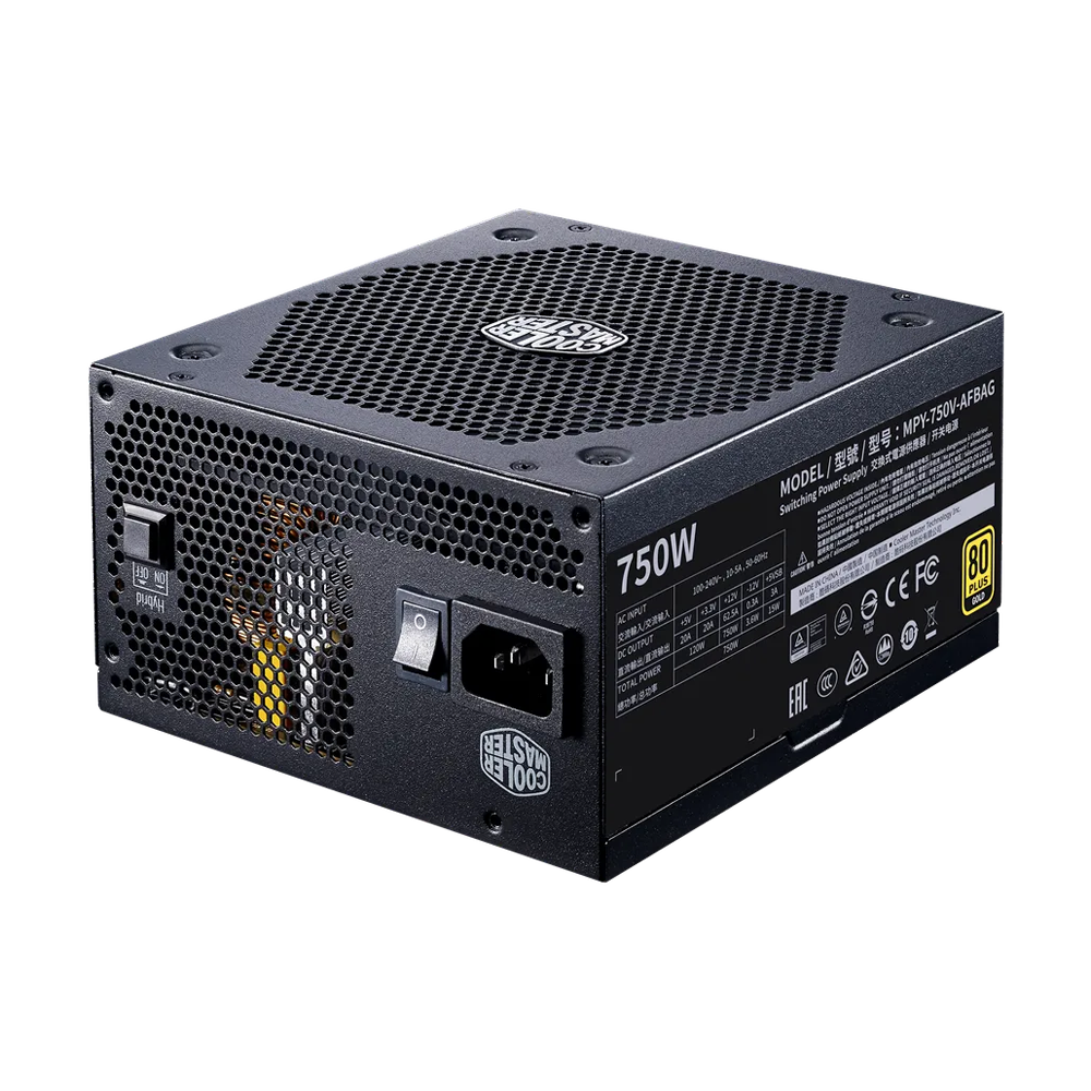 COOLER MASTER V750 750W V2 80 Plus Gold Power Supply - Black