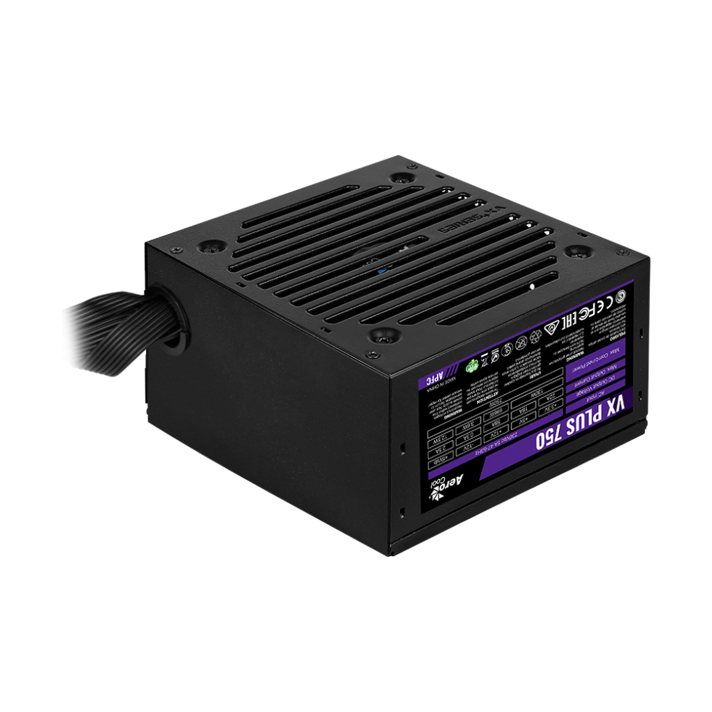 AEROCOOL VX PLUS STEALTH 750W Power Supply - Black