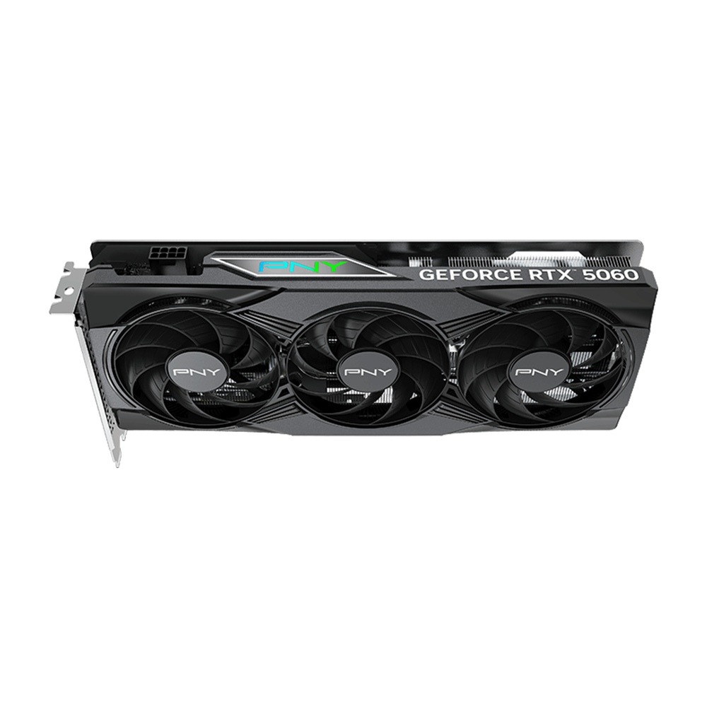 PNY NVIDIA GEFORCE RTX 5060 8GB ARGB Overclocked Triple Fan Graphics Card - Black