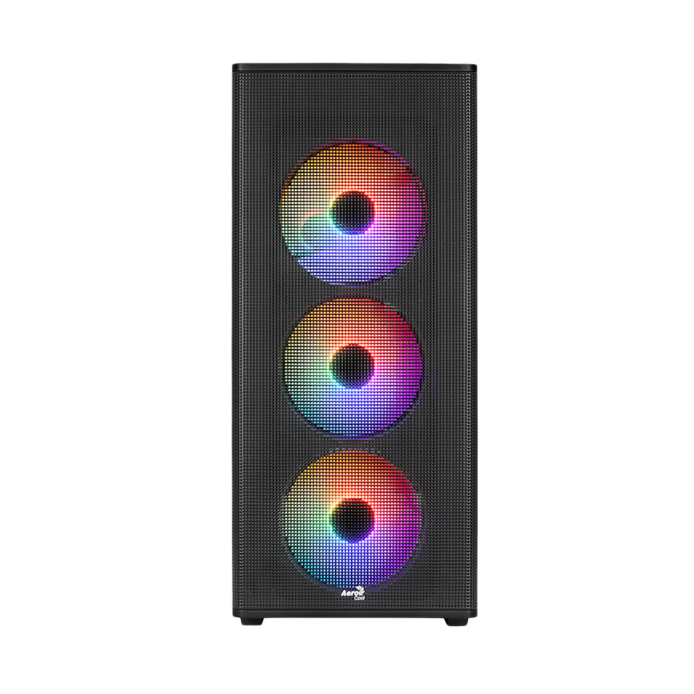 AEROCOOL DESIGNER V2 RGB Fan x 4 Mid Tower Case - Black
