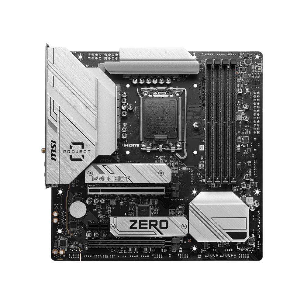 MSI B760M PROJECT ZERO DDR5 Motherboard - White