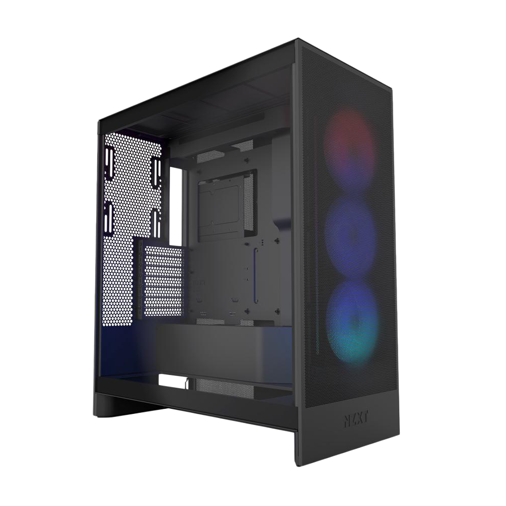 NZXT H7 Flow (2024) RGB Mid Tower ATX Case - Black
