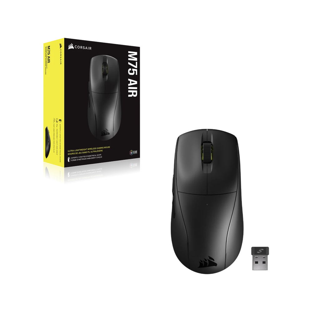 CORSAIR M75 AIR WIRELESS Ultra-Lightweight Gaming Mouse – Black