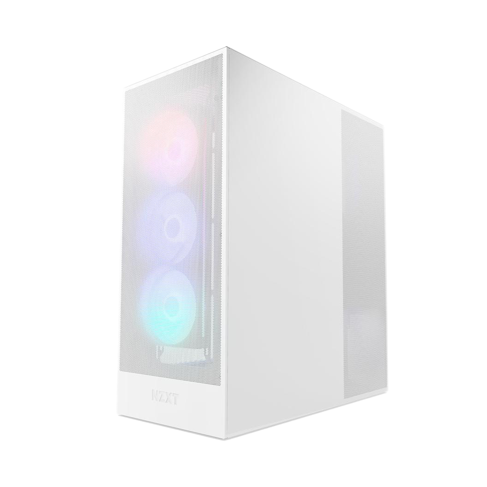 NZXT H7 Flow (2024) RGB Mid Tower ATX Case - White