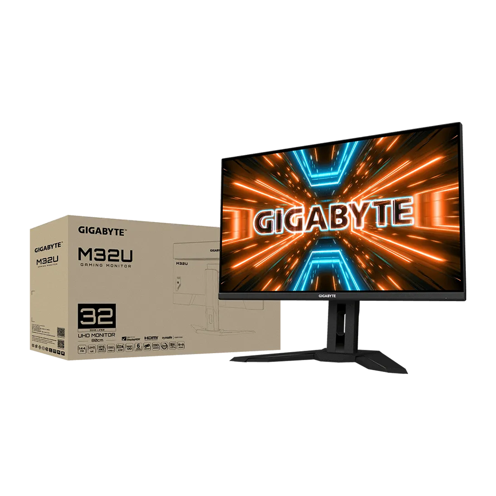 GIGABYTE M32U HDMI 2.1 32 Inch 4K 144Hz Gaming Monitor - Black