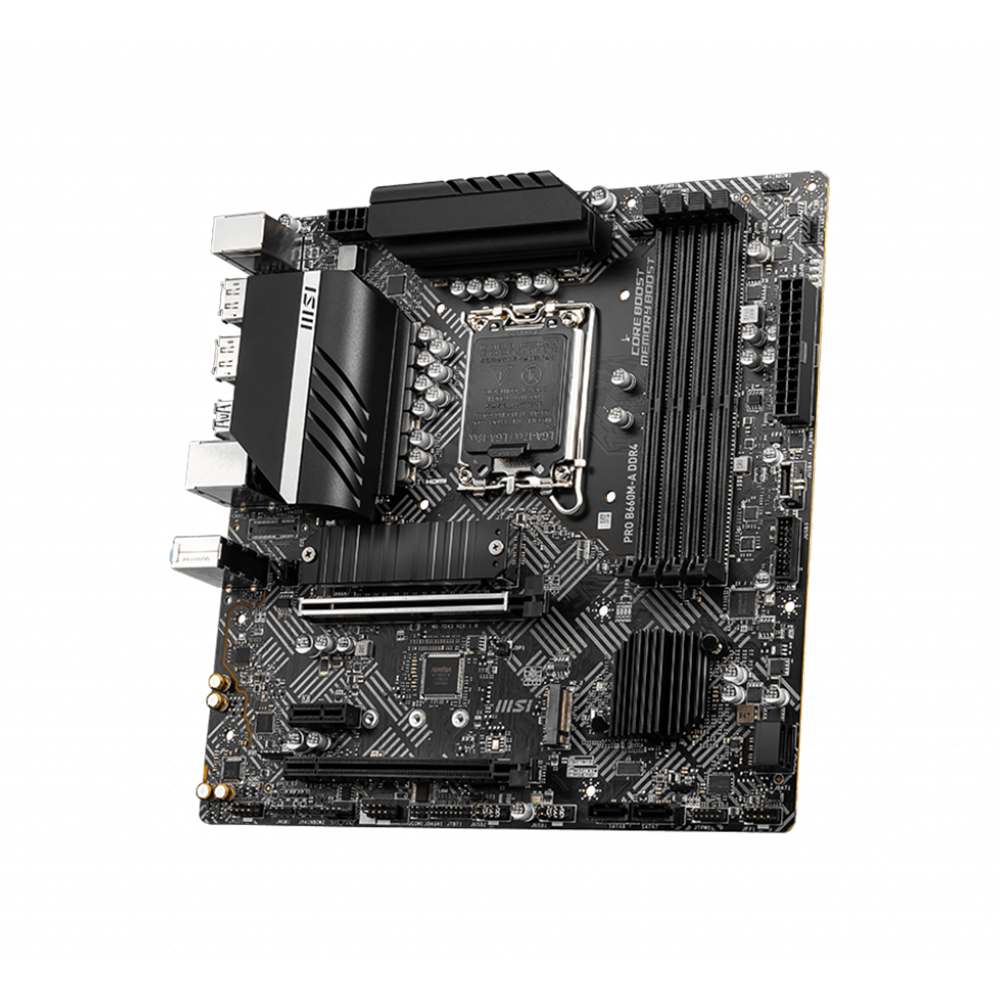 MSI PRO B660M-A DDR4 LGA 1700 mATX Motherboard - Black