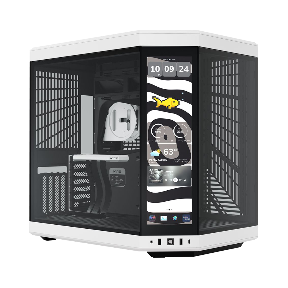 HYTE Y70 TOUCH INFINITE 14.5 Inch Integrated IPS Touchscreen ATX Case - Panda