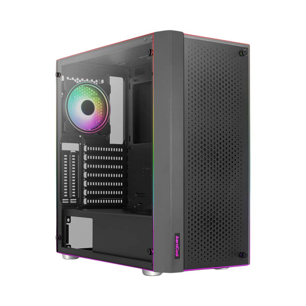 AEROCOOL Skribble ARGB MID Tower Case - Black