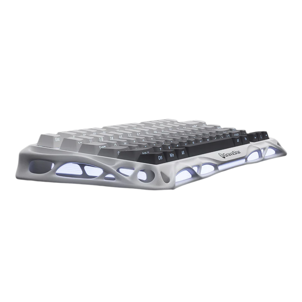 GravaStar Mercury K1 75% Wireless Mechanical Gaming Keyboard - Gradient White